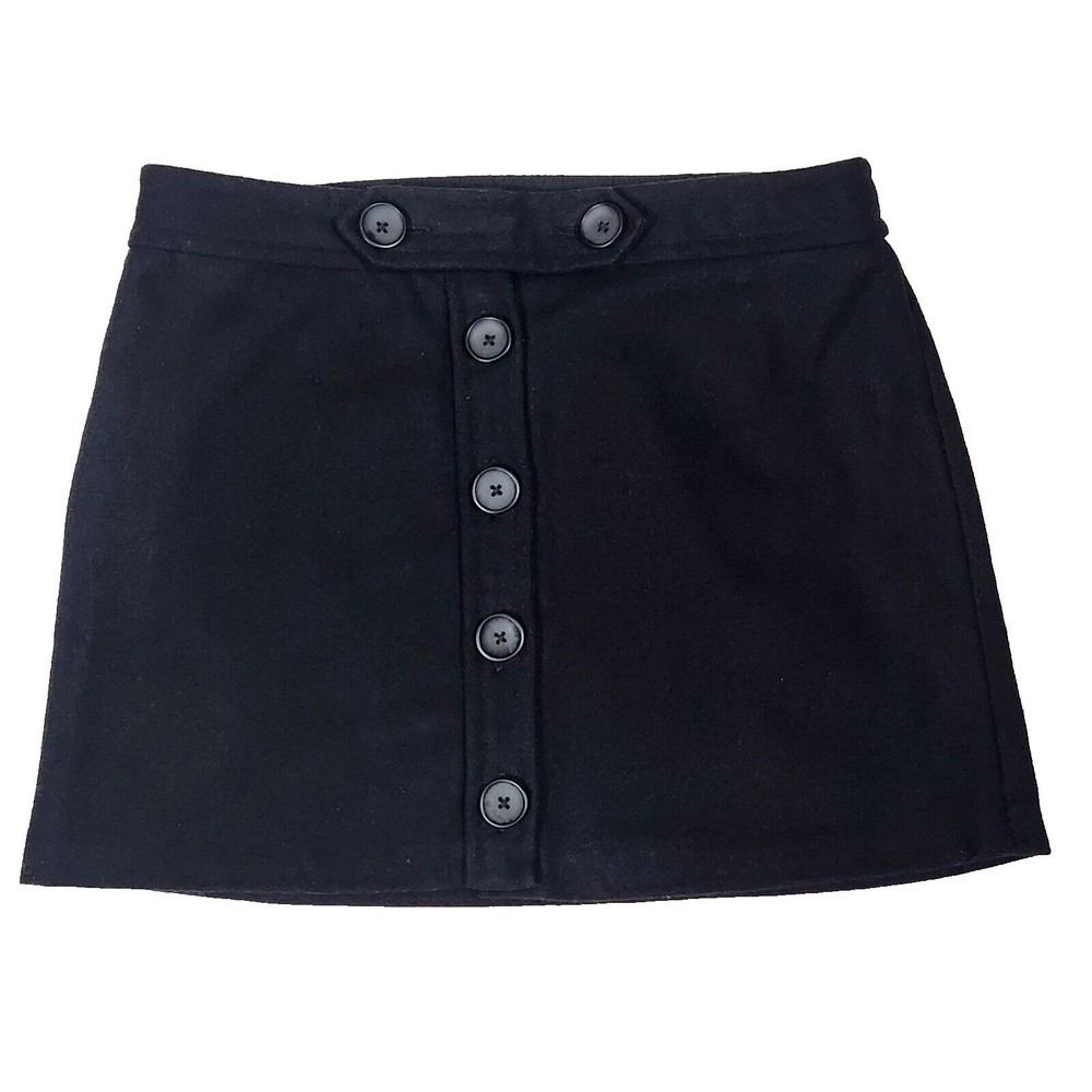Gap Womens Black Wool Blend Mini Skirt Size 4